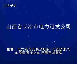 山西省长治市电力迅发公司